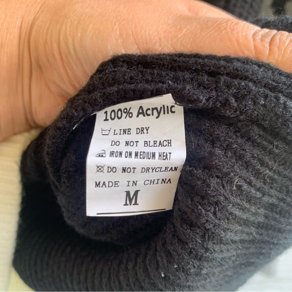 C+D+M Collection color block v neck pullover sweater Medium M animal print - Picture 7 of 10